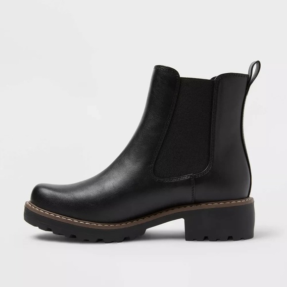 Women's Celina Chelsea Boots – Universal Thread Black 9, Ankle Block Heel - Picture 1 of 6